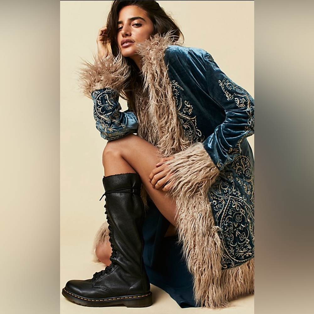 NWT Moon Glow Coat Sapphire Free People